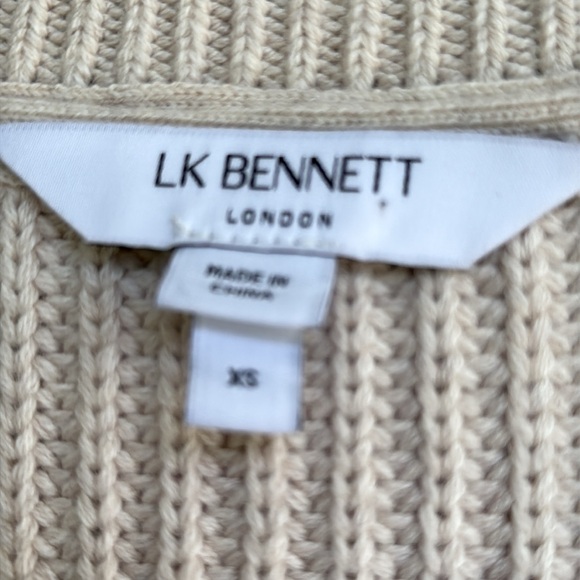 LK Bennett Agnes Knitted Top Cream Pullover Sweater Size XS - Picture 3 of 13